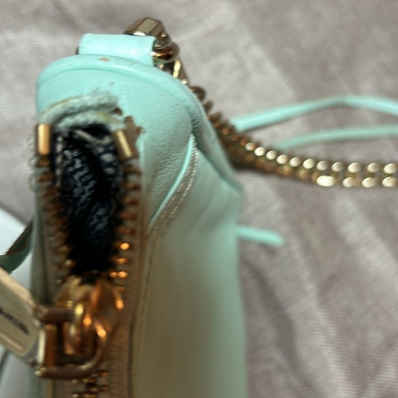 Rebecca Minkoff Purse Wintermint Leather Mini MAC Crossbody Bag - Picture 12 of 13